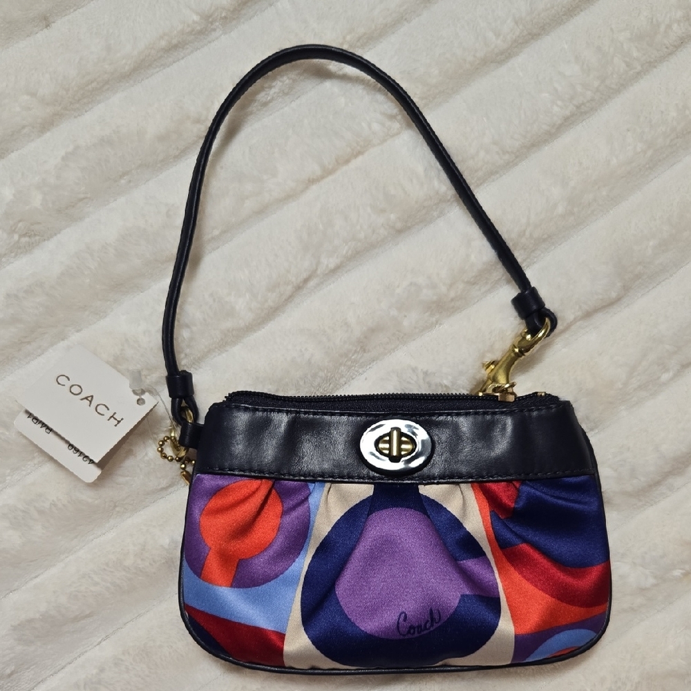 Coach Black and Multicolor Wristlet